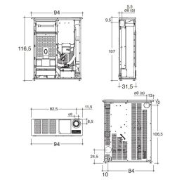 Pellet stove Slim Caminetti Montegrappa ASTA SPS 10 Kw 5 stars