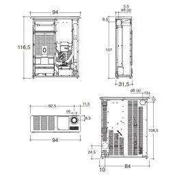 Stufa a pellet Slim Caminetti Montegrappa AZULEIA SPS 10 Kw 5