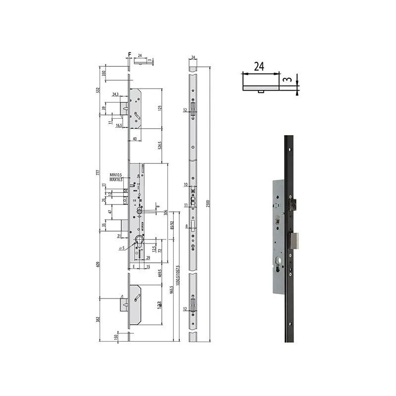 Cisa lock 49526 MULTITOP multipoint threading Cisa lock 49526 MULTITOP multipoint threading