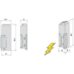 Incontro elettrico Cisa 15300 per serrature infilare