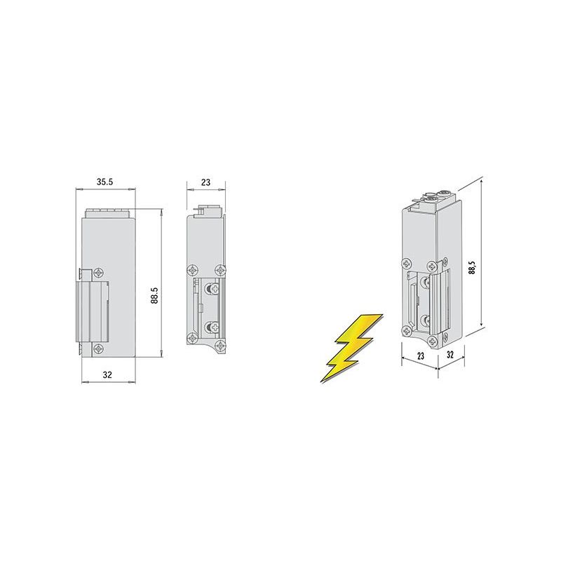 Incontro elettrico Cisa 15300 per serrature infilare