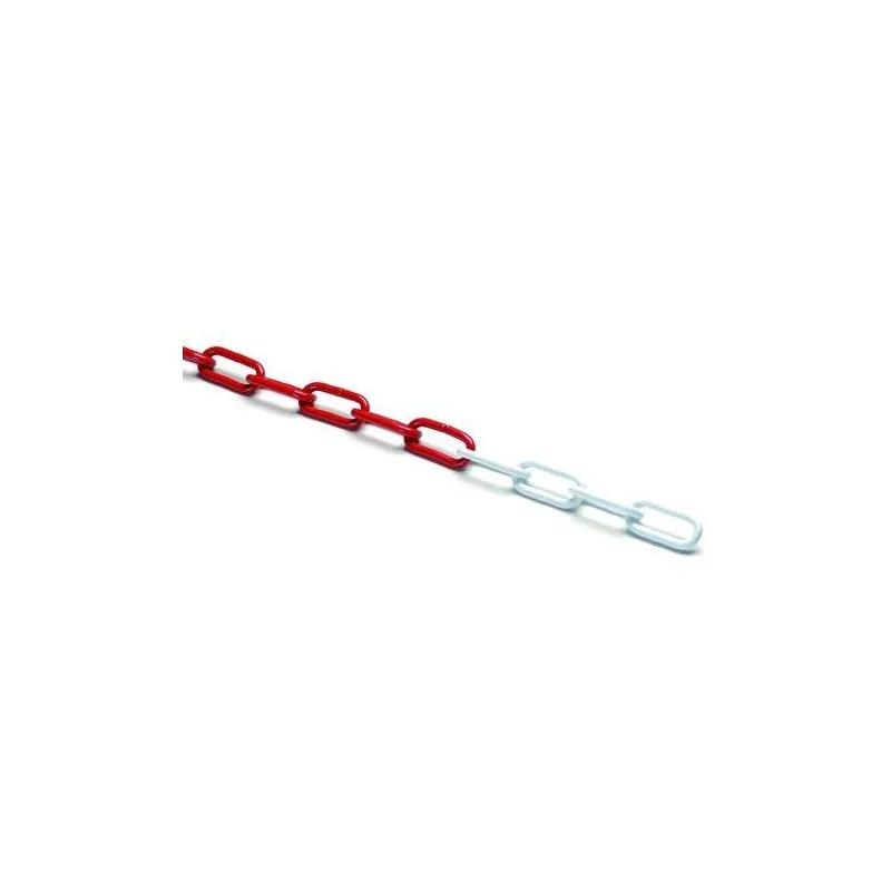 White / red two-tone steel chain (30m) White / red two-tone steel chain (30m)