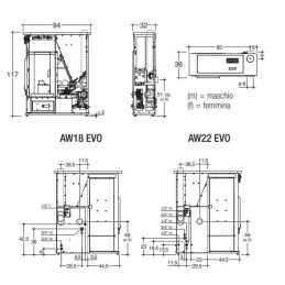 Thermo pellet stove Slim Caminetti Montegrappa FENDOR AW EVO