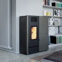 Thermo pellet stove Slim Caminetti Montegrappa SOUND AW EVO