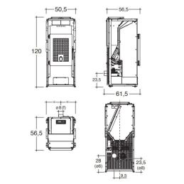 Stufa a pellet Caminetti Montegrappa BITTA MP14 14Kw