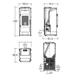 Pellet stove Caminetti Montegrappa TILE MP13 AUP 13Kw 5 stars