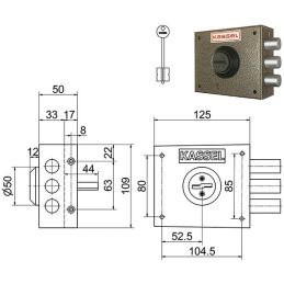 KASSEL 1001/1002 double bit side lock