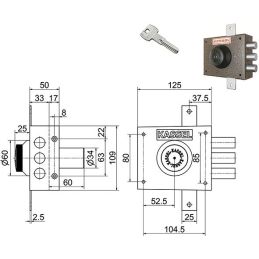 KASSEL 2201CP / 2202CP triple lock security key