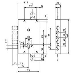 Cisa 56505.28B gear lock for armored door