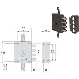 Safety lock to apply CISA 56162 triple European cylinder