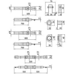 Serie aste quintuplice CISA 06426.07.0 per serrature di