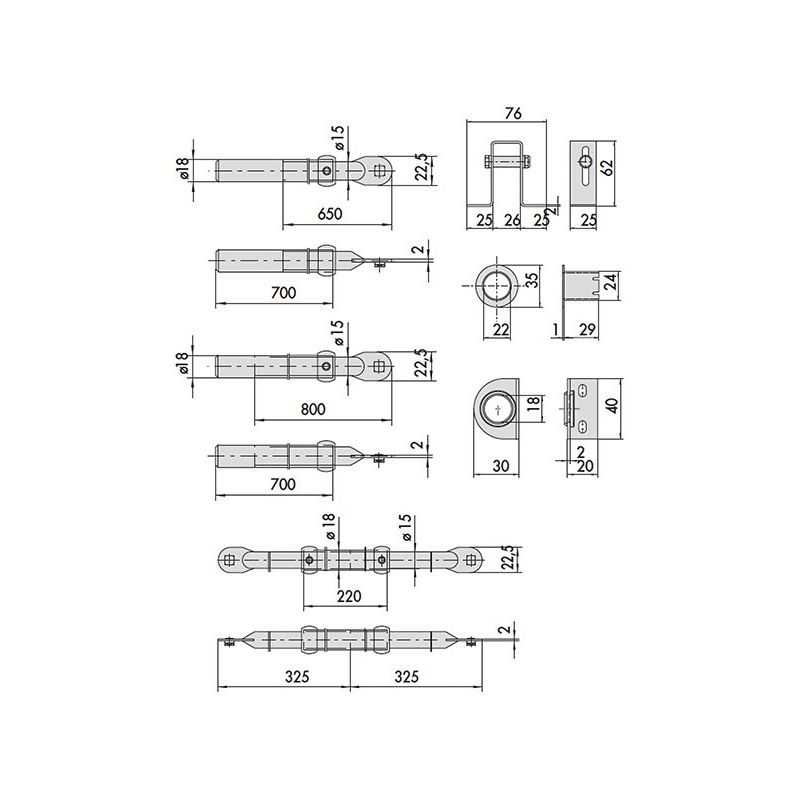 CISA 06426.07.0 five-fold rod series for security locks