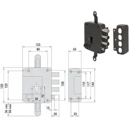 Safety lock to apply CISA 56167 triple European cylinder