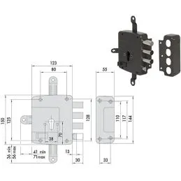 Safety lock to apply CISA 56177 quintuple 1/2 turn European