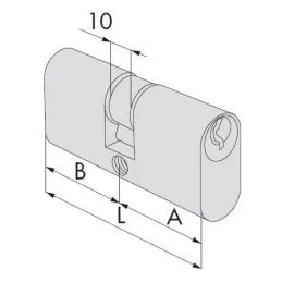 Cilindro ovale Cisa 08210 nichelato