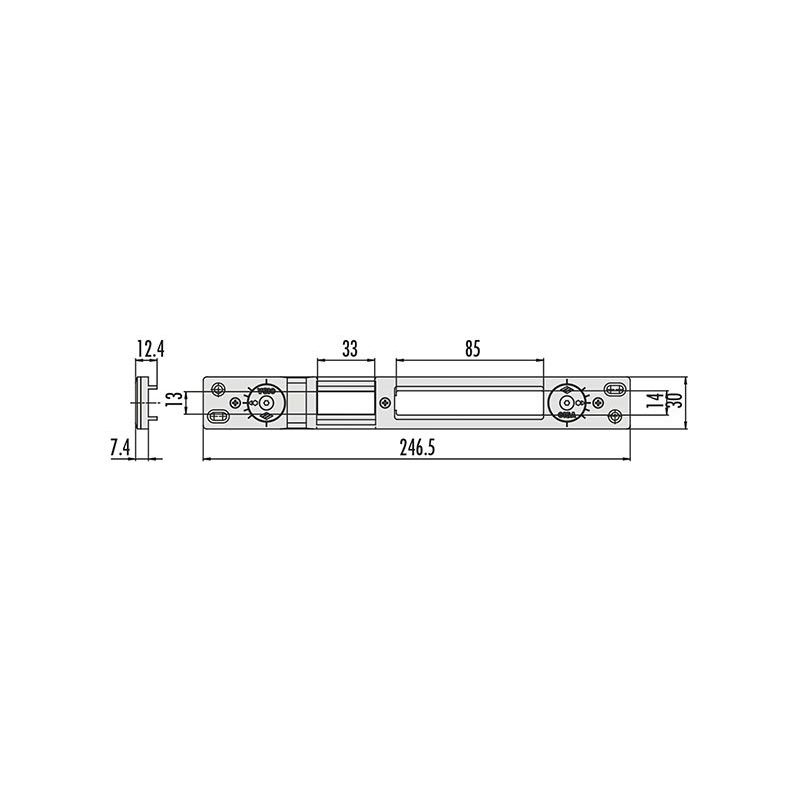 Cisa 06463.57.0 adjustable striking plate (ex 06463.07)