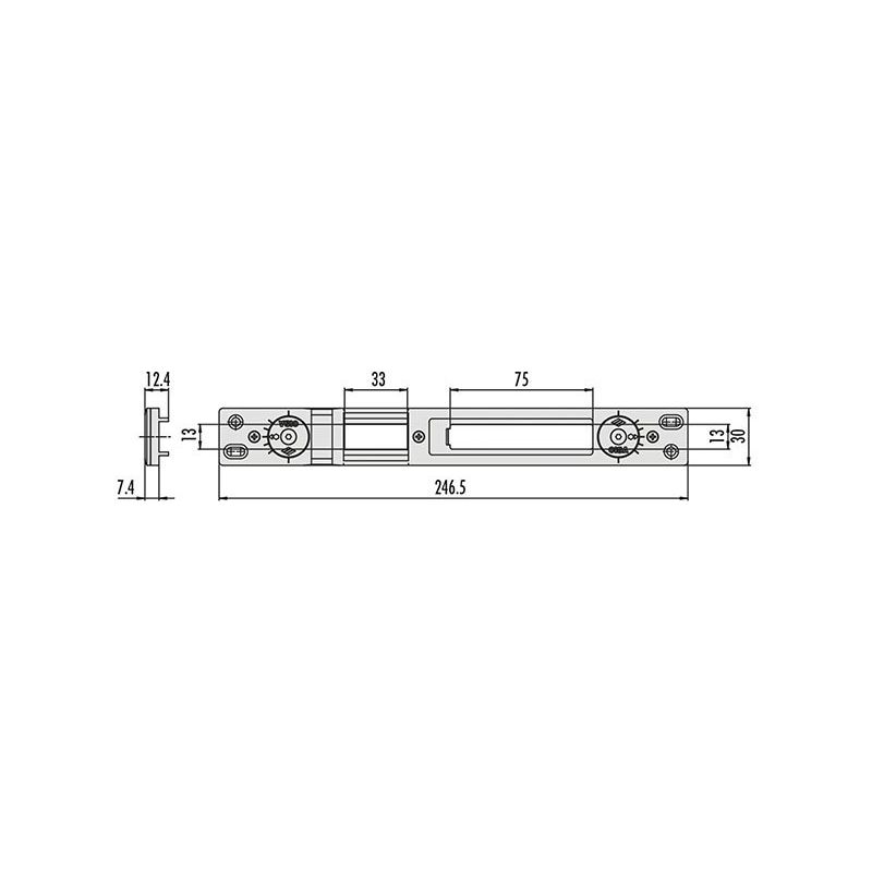 Cisa 06463.67.0 adjustable striking plate (ex 06463.17)