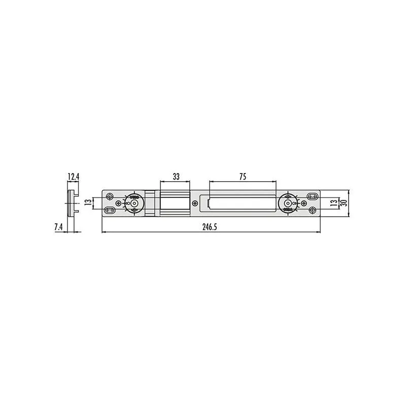 Cisa 06463.67.0 adjustable striking plate (ex 06463.17)
