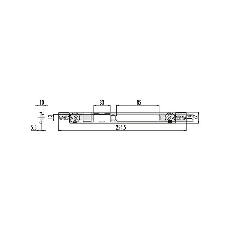 CISA 06463.72.0 adjustable striking plate (ex 06463.22)