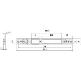 Cisa 06463.74 (ex 06463.24) side adjustable striking plate