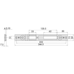 Cisa 06463.84.0 adjustable striking plate (ex 06463.34)