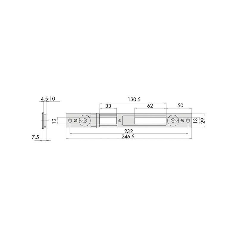 Cisa 06463.84.0 adjustable striking plate (ex 06463.34)