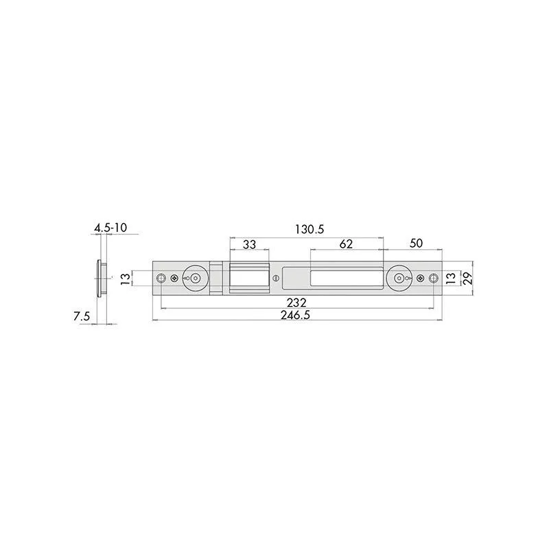 Cisa 06463.84.0 adjustable striking plate (ex 06463.34) Cisa 06463.84.0 adjustable striking plate (ex 06463.34)
