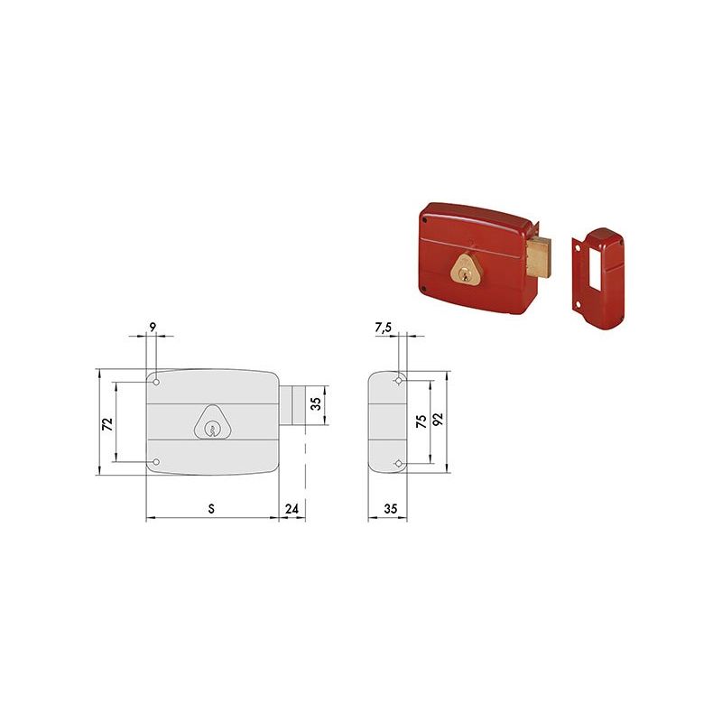 Cisa 50141 lock to apply for wooden doors