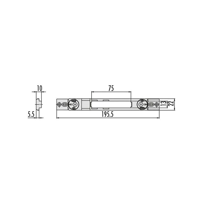 CISA 06465.72.0 adjustable striking plate (ex 06465.22)