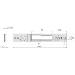 CISA 06465.74.0 adjustable striking plate (ex 06465.24)