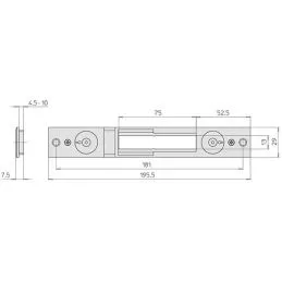 CISA 06465.74.0 adjustable striking plate (ex 06465.24)