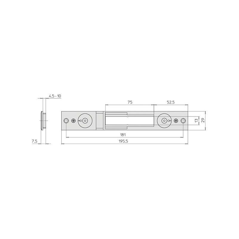 CISA 06465.74.0 adjustable striking plate (ex 06465.24)