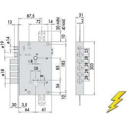 Cisa 15515.28B electric lock for security door