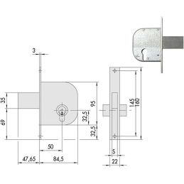 Cisa lock 42022 soaring mortise for gates