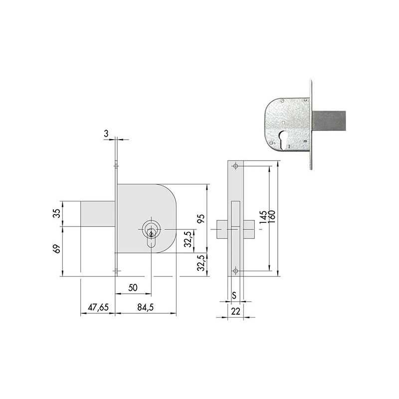 Cisa lock 42022 soaring mortise for gates