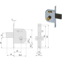 Cisa lock 42030 soaring mortise for gates