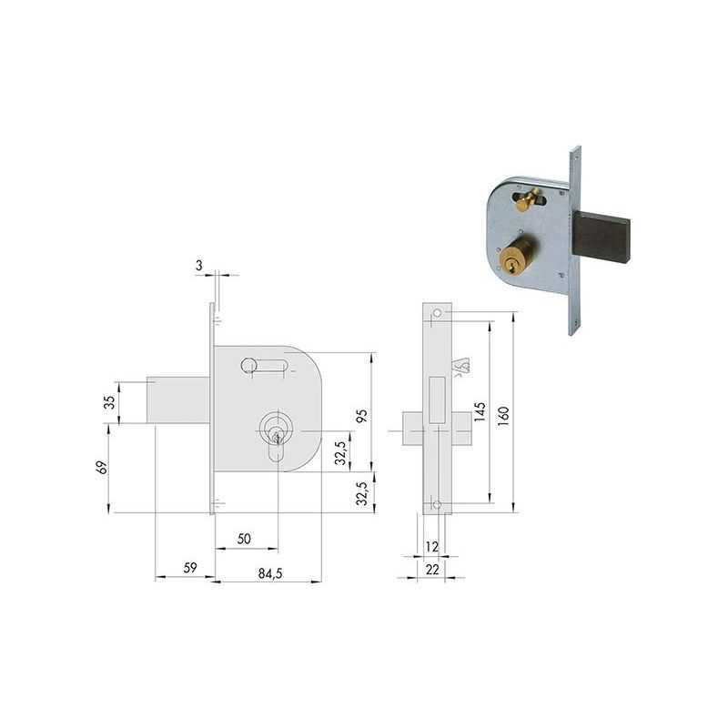 Cisa lock 42030 soaring mortise for gates