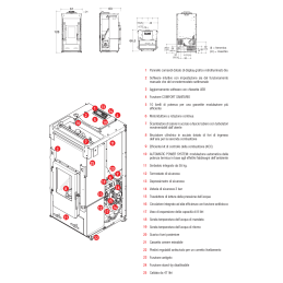 Thermo pellet stove Caminetti Montegrappa CORAL AQ S