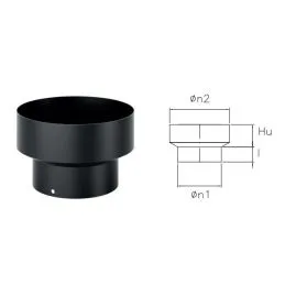 DWRCA INCREASE fitting in black enamelled steel DESIGN WOOD for