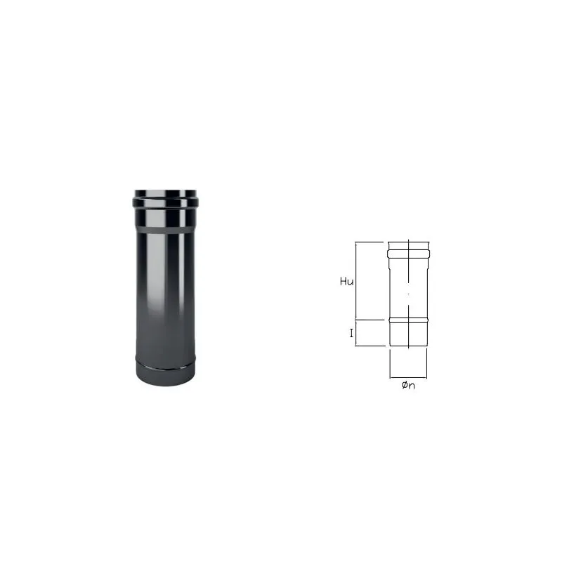 0.25 meter DTT2 pipe in black enamelled steel DESIGN TECH for 0.25 meter DTT2 pipe in black enamelled steel DESIGN TECH for