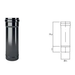 Tubo da 0,5 metro DTT5 in Acciaio smaltato nero DESIGN TECH per