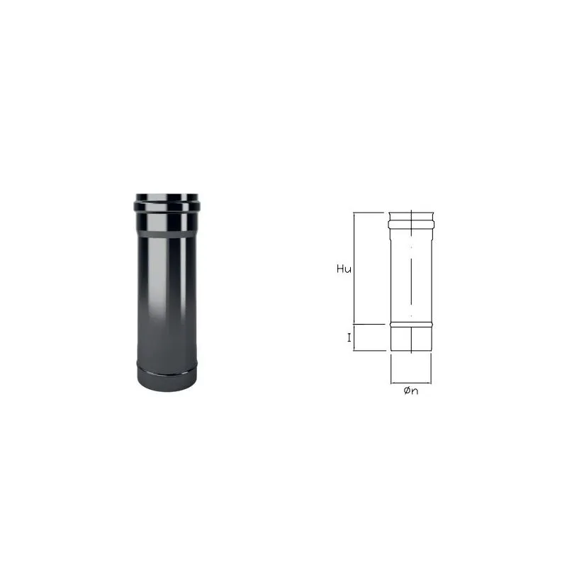 0.5 meter DTT5 pipe in black enamelled steel DESIGN TECH for 0.5 meter DTT5 pipe in black enamelled steel DESIGN TECH for