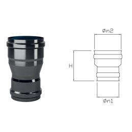 F / F DTRCF increase connection in black enamelled steel DESIGN