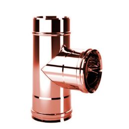 Tee 90 ° R1T9 ISO10 COPPER Double wall flue