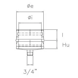 Tappo scarico condensa R1TS ISO10 RAME Canna fumaria doppia