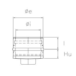 Blind plug R1TA ISO25 Copper Double wall flue