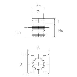 Intermediate support plate R1PI ISO10 COPPER Double wall flue