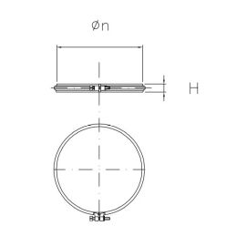 Fascetta di bloccaggio 20mm in RAME CUFB Canna fumaria doppia