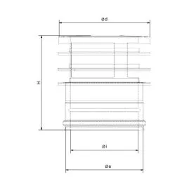Ring terminal cap R1TLN ISO10 COPPER Double wall flue