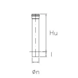 0.5 meter SPT2 DESIGN PELLET tube in 1.2mm matt black steel